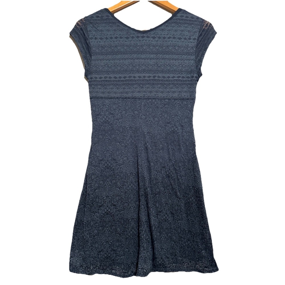 Athleta Womens SP Mini Dress Bolinas Burnout Gray Cap Sleeve Athleisure‎ - Picture 3 of 9
